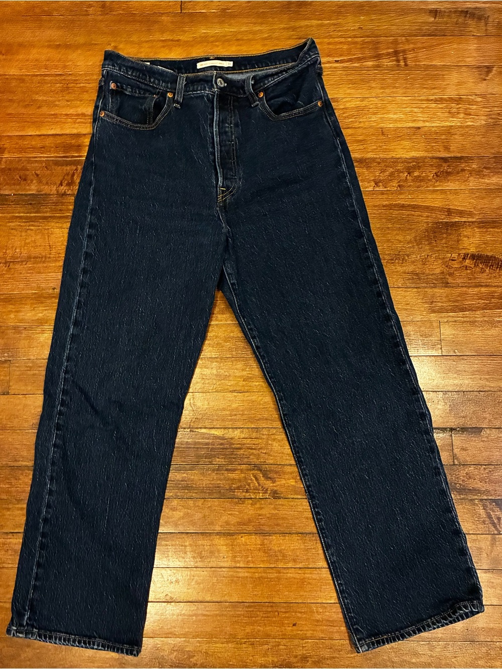 Levi’s Dark Blue Women’s Ribcage Straight-Leg Jeans 31